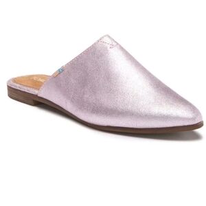Tom’s Pink Metallic ‘Jutti’ Mule Sz 8